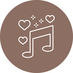 Music Multicolor Circle Line Inverted Icon