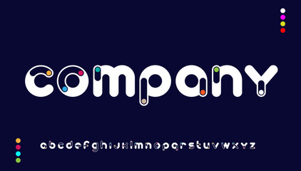Fototapeta colourful dot calligraphy small alphabet letter logo design obraz