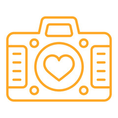 Photo Camera Multicolor Line Icon