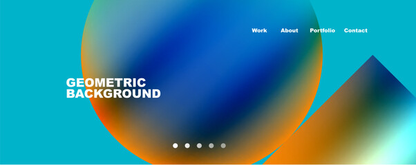 Obraz premium Minimalist geometric abstract background with fluid gradients. Vector Illustration For Wallpaper, Banner, Background, Card, Book Illustration, landing page