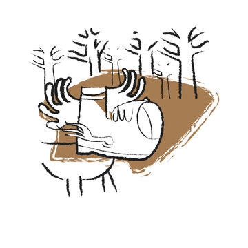 holding axe