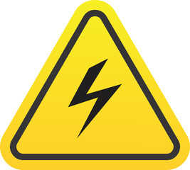 Vector high voltage attention sign