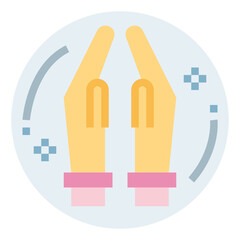 prayer flat icon style
