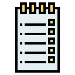 Obraz premium list filled outline icon style