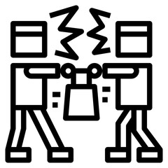 black friday line icon style