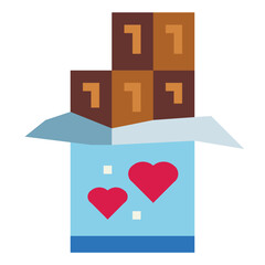 chocolate flat icon style