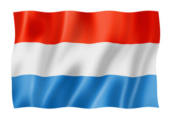 Luxembourg flag isolated on white