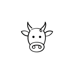 Cow Line Style Icon Design