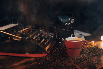 coffee beans in a cup