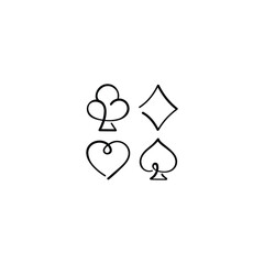 Poker Line Style Icon Design