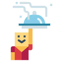 Served flat icon style