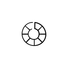 Casino Chip Line Style Icon Design