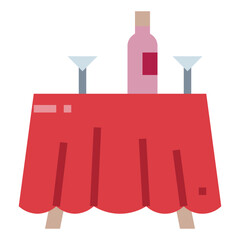 table flat icon style