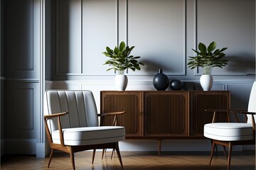 3D Generative AI Renderings of a Minimalist Apartment with Unique and Timeless Domestic Architecture, Modern, Luxury, Top, Chairs, Stofa, Furniture Design, Indoor Art Illustrations and Designer Vases