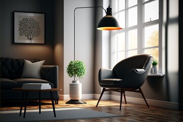3D Generative AI Renderings of a Minimalist Apartment with Unique and Timeless Domestic Architecture, Modern, Luxury, Top, Chairs, Stofa, Furniture Design, Indoor Art Illustrations and Designer Vases