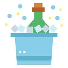 champagne flat icon style