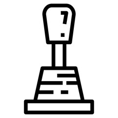 gear shift line icon style