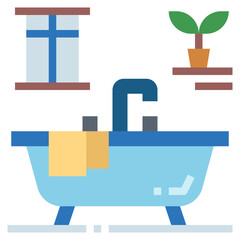 bathroom flat icon style