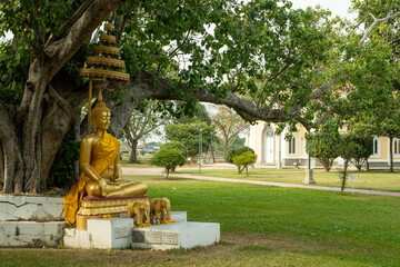 Ayutthaya, Thailand. 07 January  2023, Wat Niwet Thammaprawat Ratchaworawihan Buddhist temple...