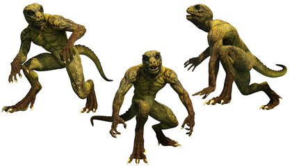 3d render reptilian fantasy creaure alien character 