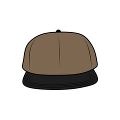 Fitted cap hat vector illustration