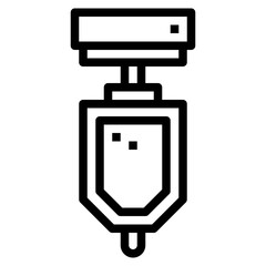 urinal line icon style