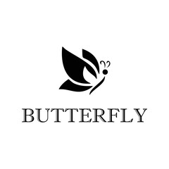 Obraz premium butterfly icon flat logo