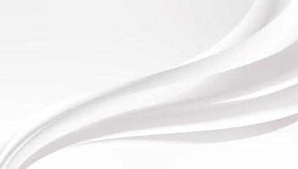 Abstract white luxury fabric background with copy space. Abstract white silk, liquid wave, or satin