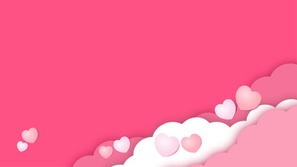 Pink sky background. Vector texture design poster banner abstract valentine sky wallpaper background.