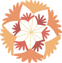 decoration top view of tree illustration.