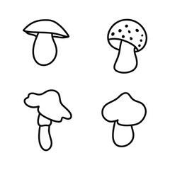 Mashroom icon vector illustration Hand drawn illustration