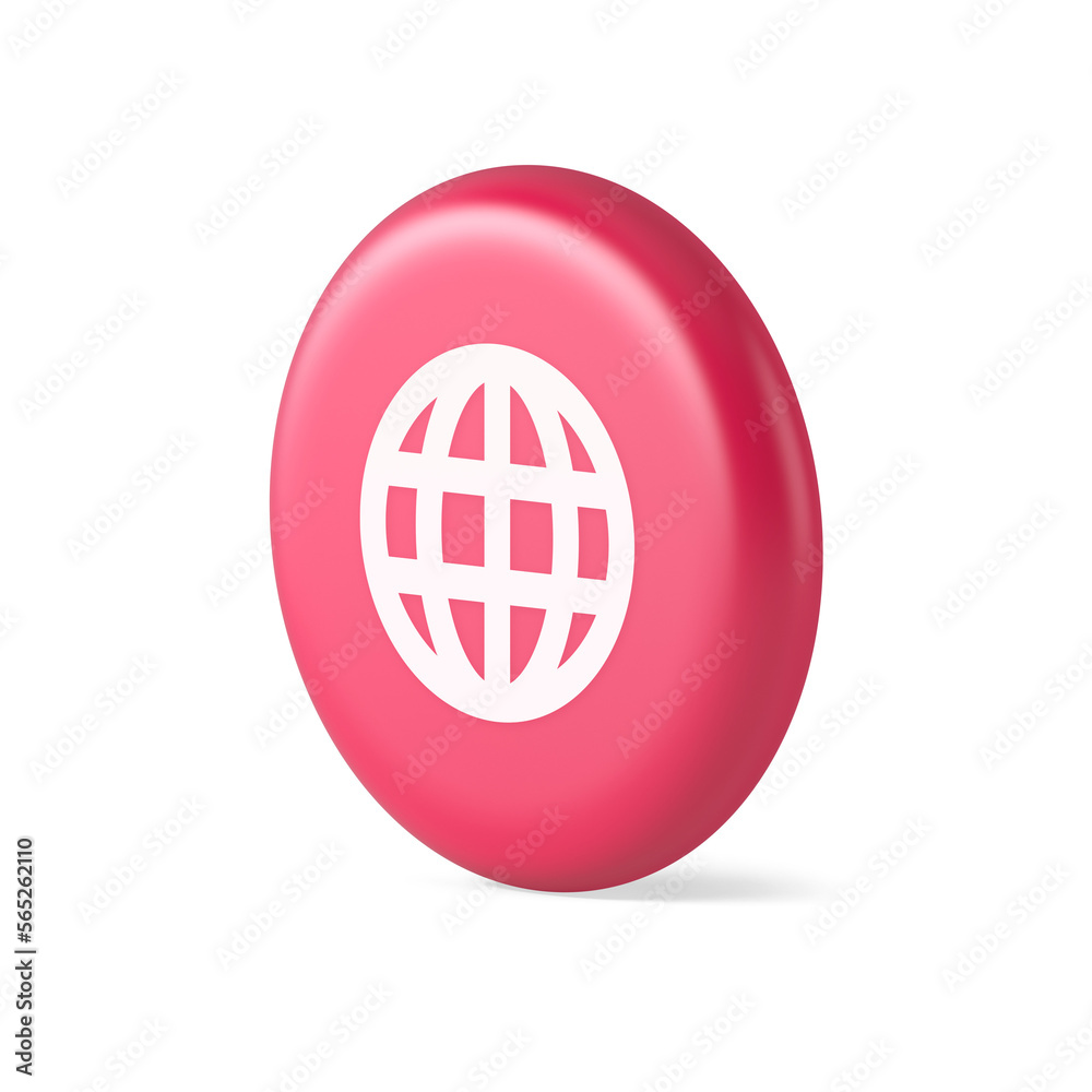 Poster internet connection global browsing information button cyberspace data search 3d realistic icon
