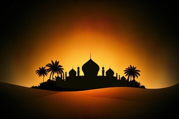 Fototapeta premium Islamic background with empty copy space good for a special event like Ramadan or Eid Al-Fitr, generative ai 