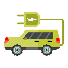 Electric Car Icon Style