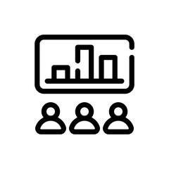 bar chart line icon