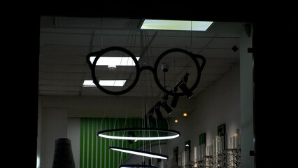 eye glasses store neon sign - Powered by Adobe