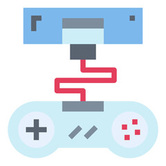 Obraz premium game console flat icon style