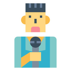 journalist flat icon style
