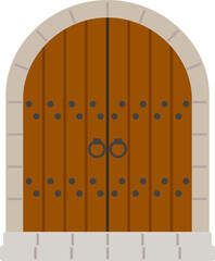 洋風の古い木の扉