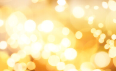 Obraz premium Sparkling golden bokeh horizontal background