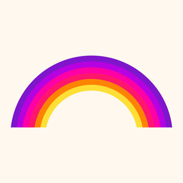 Icon, sticker, button with rainbow
