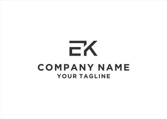 EK letter logo design vector illustration	