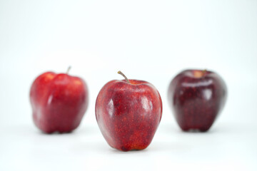 red apple fruit on isolate background 