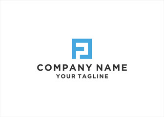 FP letter logo design vector illustration	
