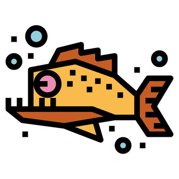 recommend clip art: piranha filled outline icon style
