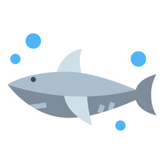 shark flat icon style