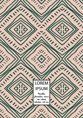 Vector Abstract Hand Drawn Scribble Cover. Minimal Artistic Sketch Poster.