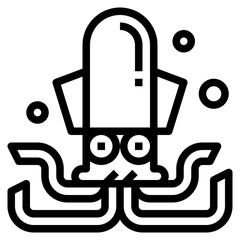 squid line icon style
