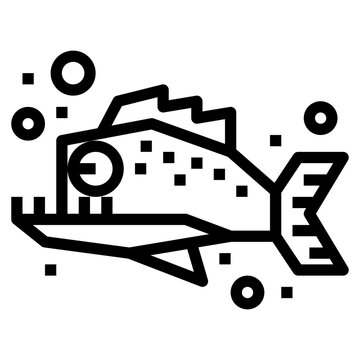 recommend clip art: piranha line icon style