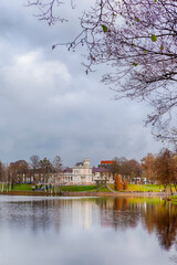 Obraz premium Classic Dressed in Autumn Colors Druskininkai in Lithuania.